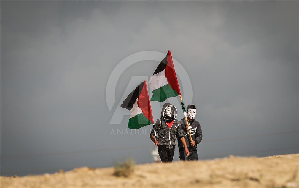 حمله نظامیان اسرائیل به معترضان فلسطینی