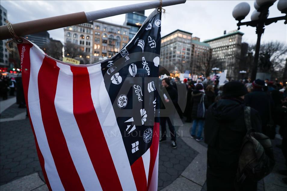 В Нью-Йорке протестуют против решения Трампа по ЧП в США