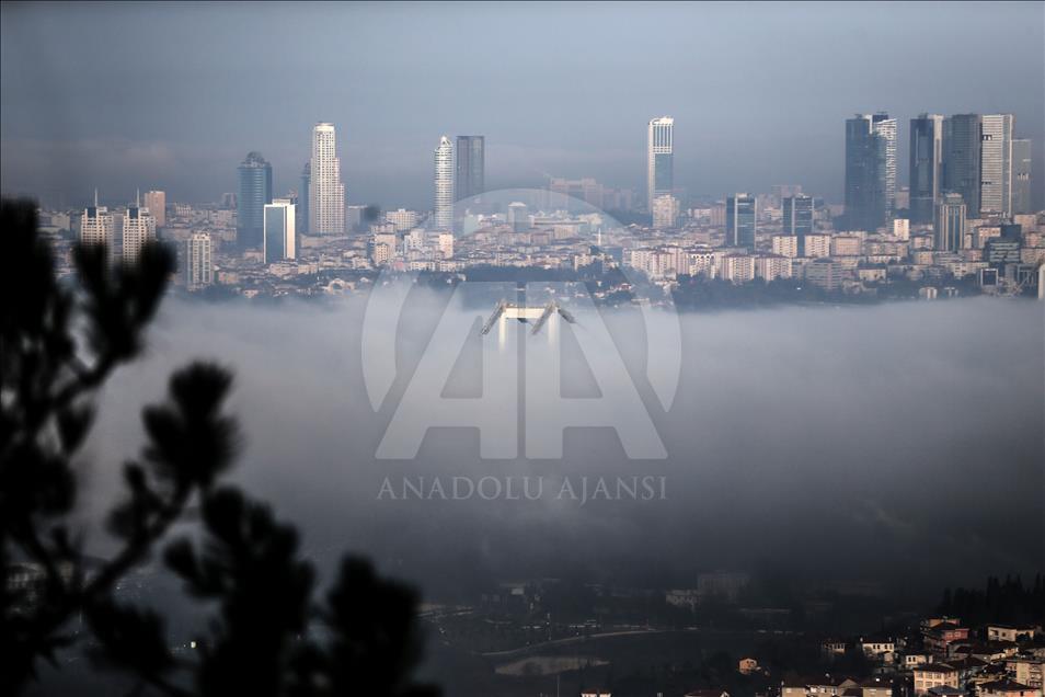 Foggy weather in Istanbul