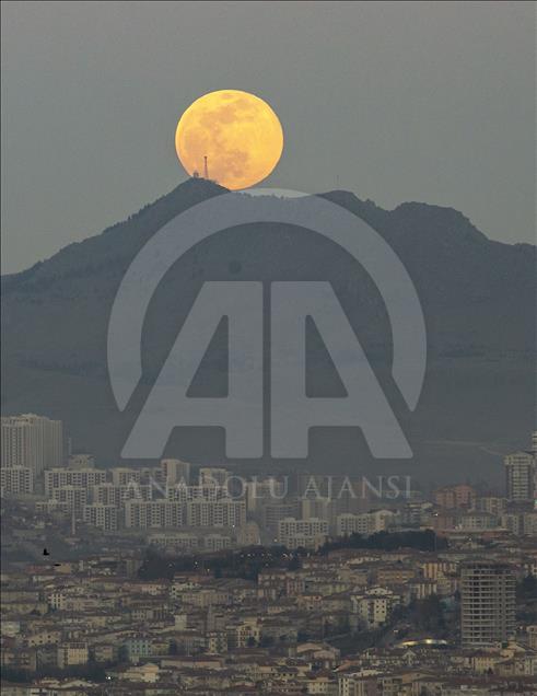 Supermoon in Turkey's capital Ankara