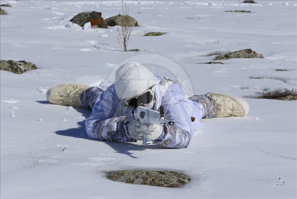 Turkish commandos on duty in Turkey's Kars
