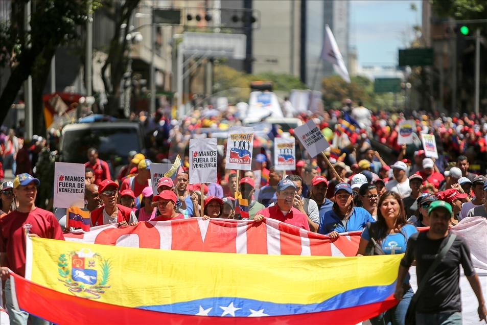 Venezuela Devlet Başkanı Nicolas Maduro'ya destek gösterisi