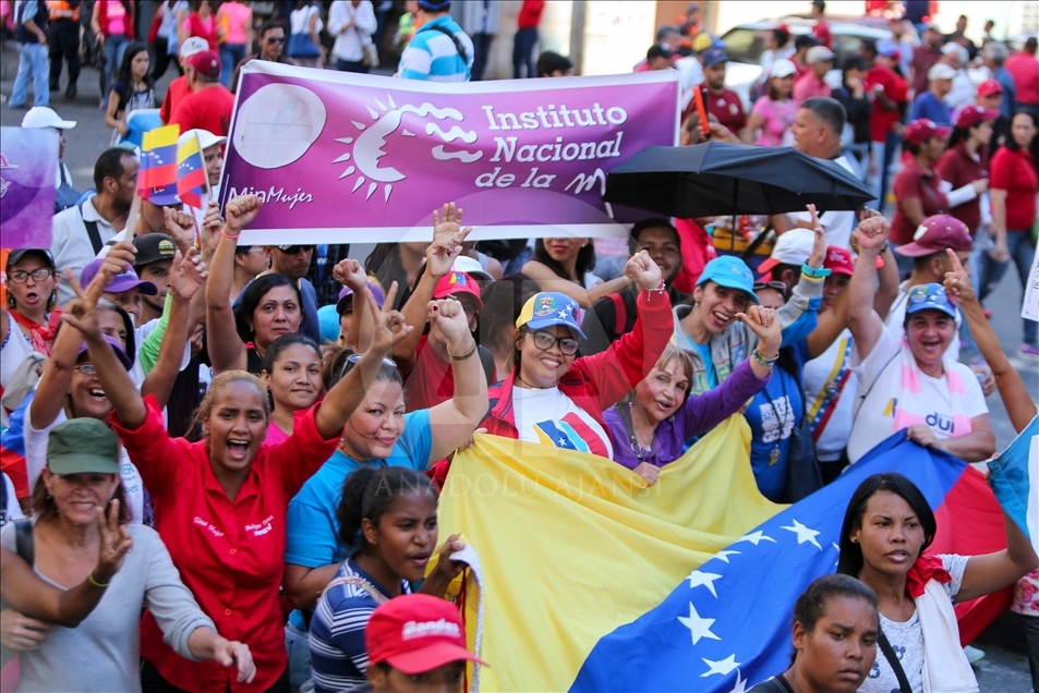 Venezuela Devlet Başkanı Nicolas Maduro'ya destek gösterisi