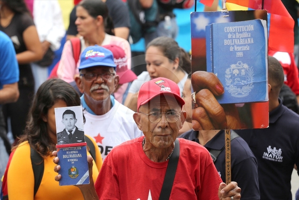 Venezuela Devlet Başkanı Nicolas Maduro'ya destek gösterisi