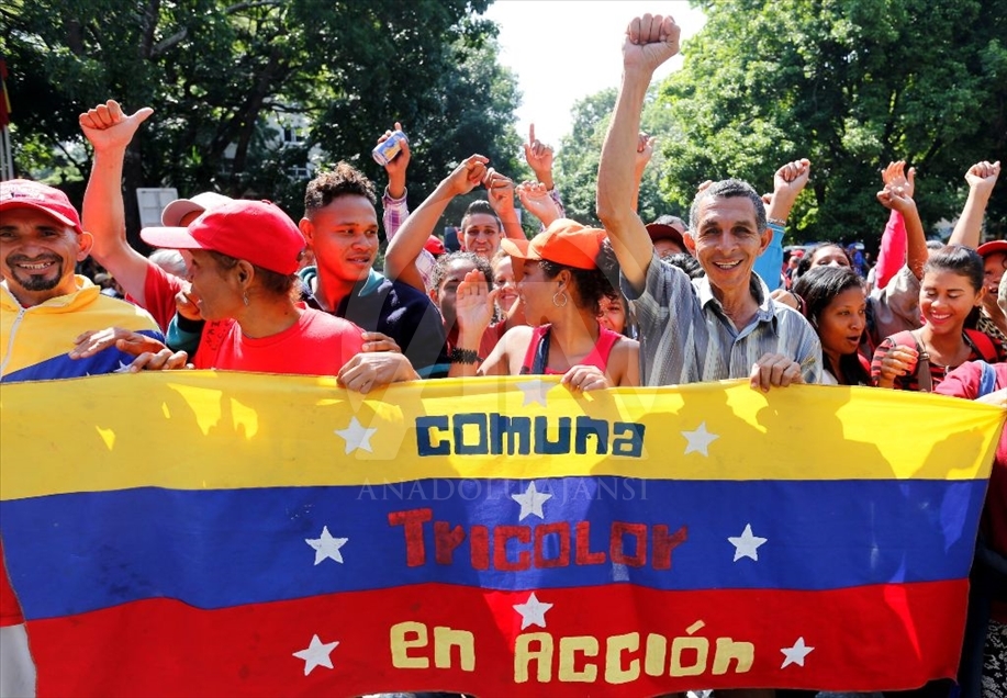 Venezuela Devlet Başkanı Nicolas Maduro'ya destek gösterisi