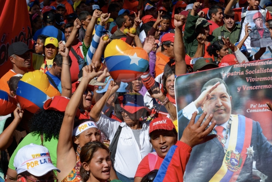 Venezuela Devlet Başkanı Nicolas Maduro'ya destek gösterisi