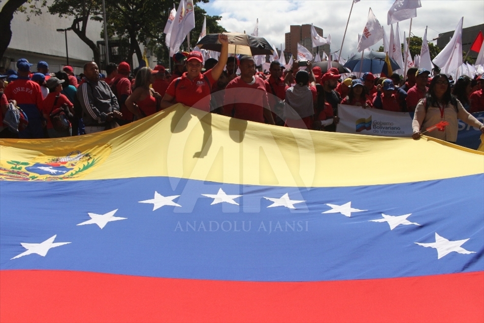 Venezuela Devlet Başkanı Nicolas Maduro'ya destek gösterisi