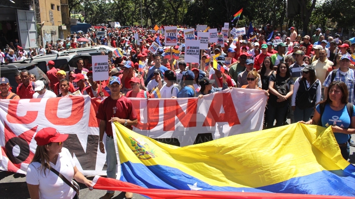 Venezuela Devlet Başkanı Nicolas Maduro'ya destek gösterisi