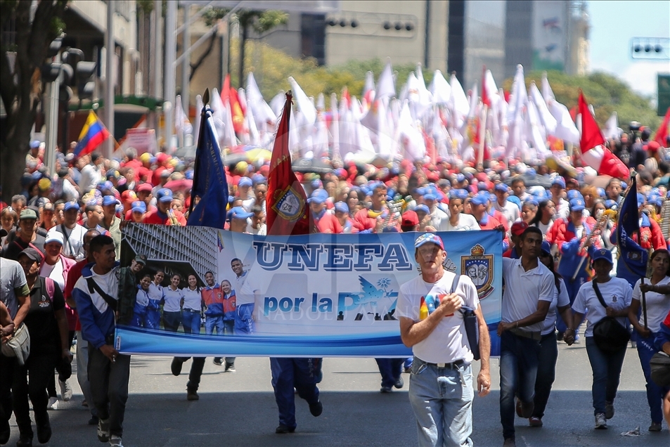Venezuela Devlet Başkanı Nicolas Maduro'ya destek gösterisi