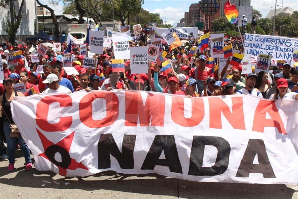 Venezuela Devlet Başkanı Nicolas Maduro'ya destek gösterisi