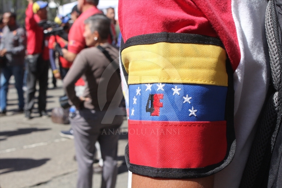Venezuela Devlet Başkanı Nicolas Maduro'ya destek gösterisi