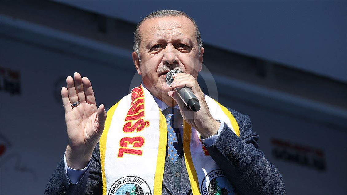 Cumhurbaşkanı Erdoğan, AK Parti'nin Şırnak mitingine katıldı