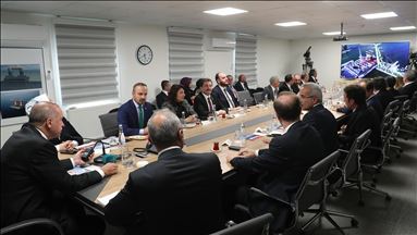 Erdoğan, 1915 Çanakkale Köprüsü yapım çalışmalarına ilişkin brifing aldı