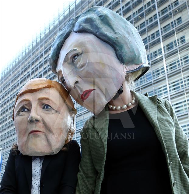 Brexit protest in Brussels 