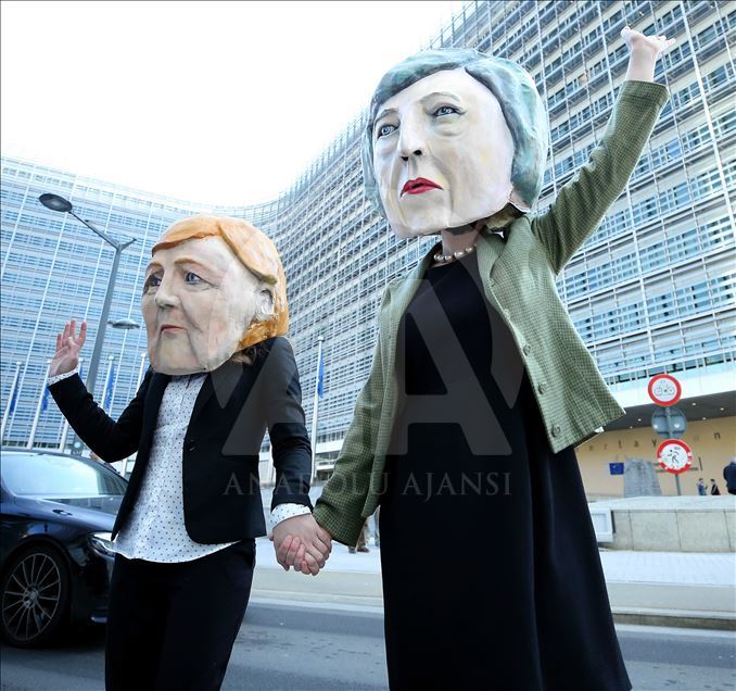 Brexit protest in Brussels 
