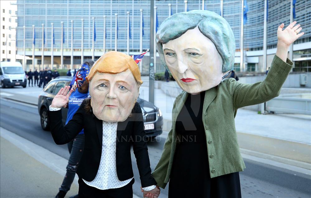 Brexit protest in Brussels 