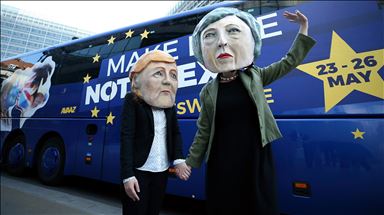 Brexit protest in Brussels