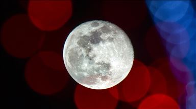 Full moon over Turkey's Igdir