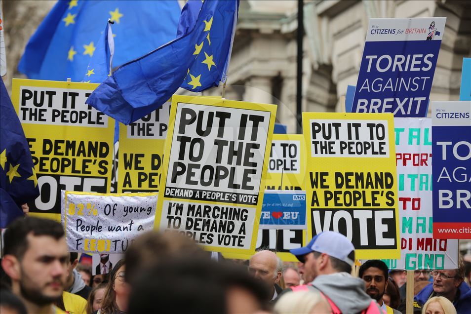 Anti Brexit activists demonstration in London