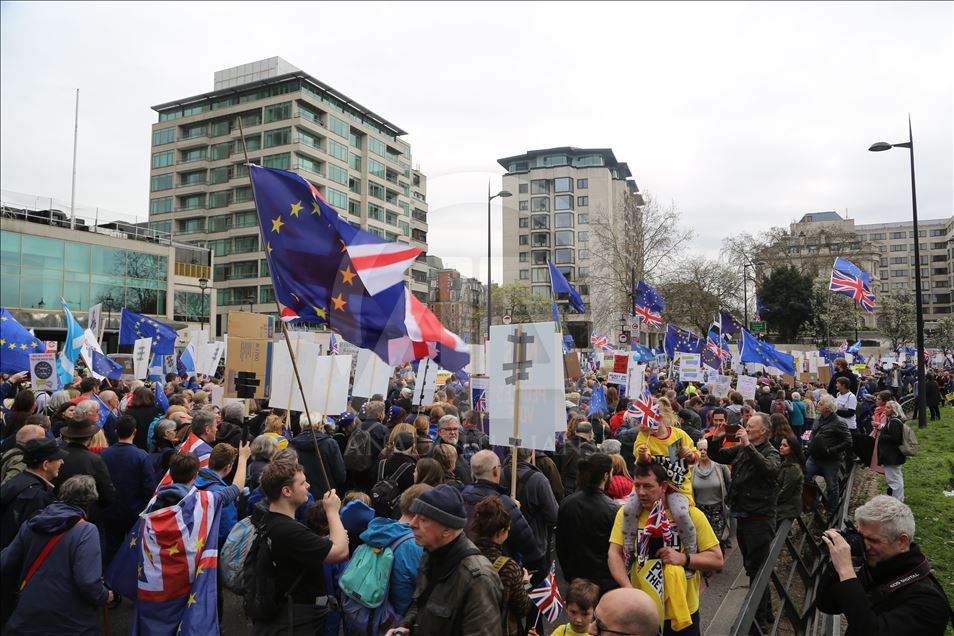 Anti Brexit activists demonstration in London