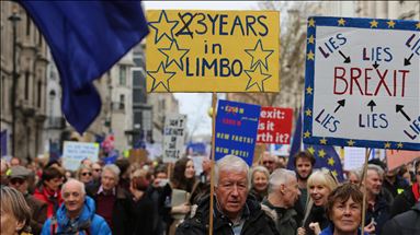 Anti Brexit activists demonstration in London