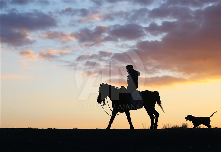 Mounted shepherds in Turkey's Konya