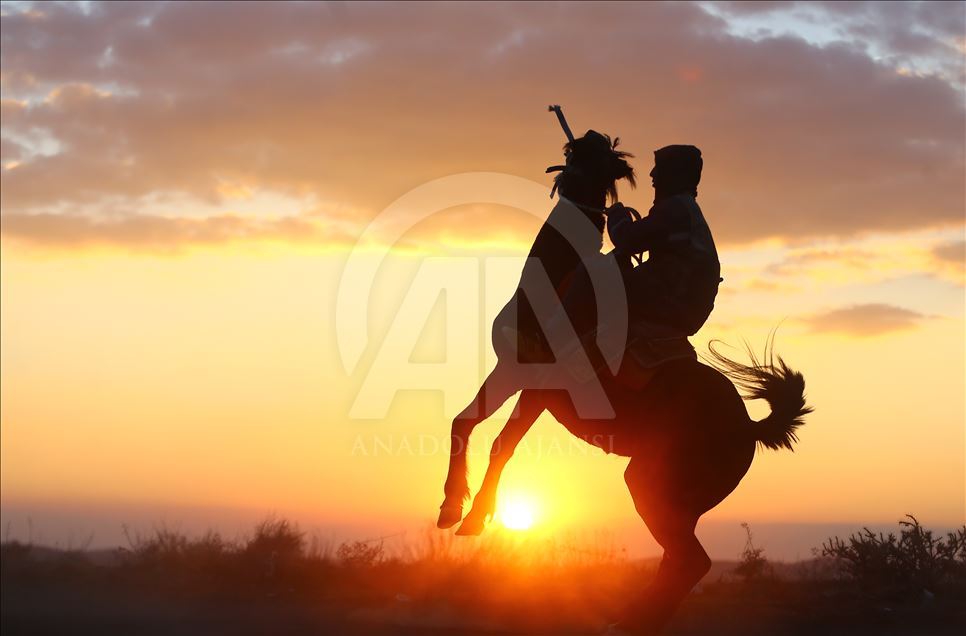 Mounted shepherds in Turkey's Konya