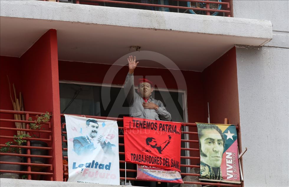 Marcha en apoyo al presidente de Venezuela en Caracas