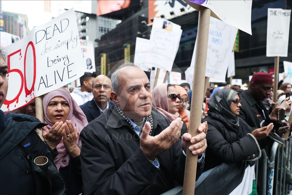 Protest against Islamophobia in New York
