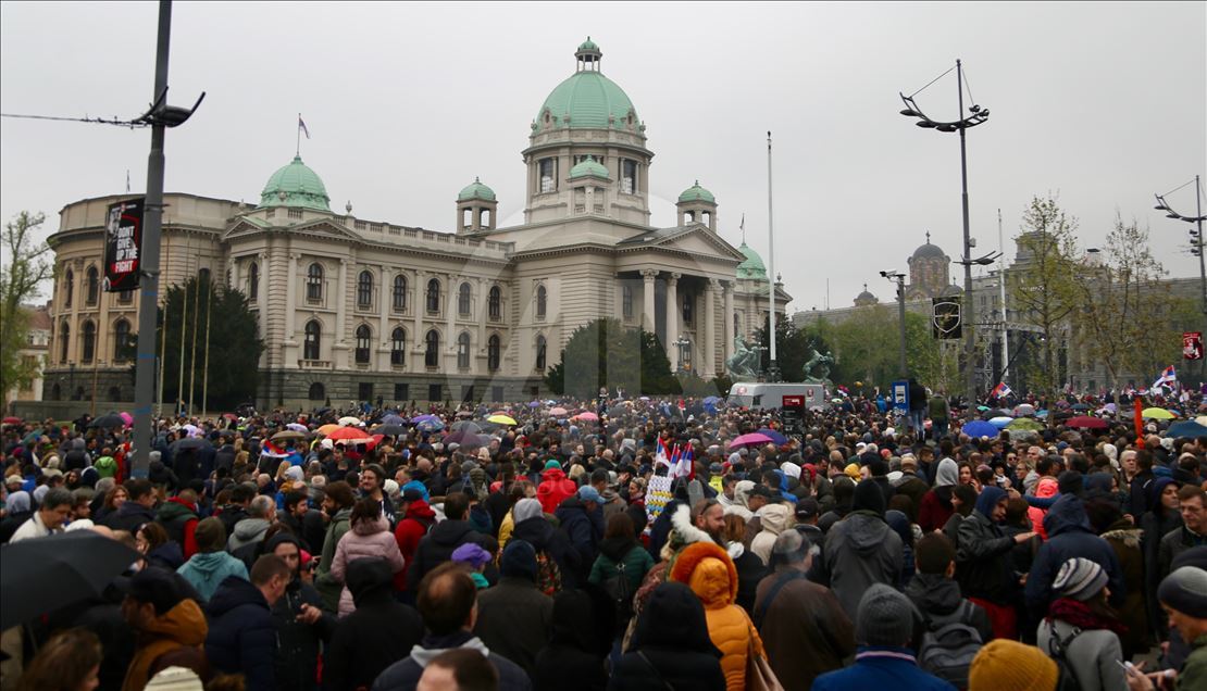 Sırbistan'da muhalefet protestosu
 