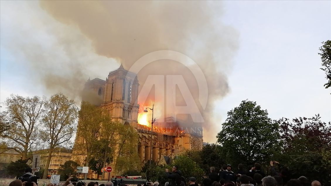 Fire at Notre-Dame Cathedral in Paris