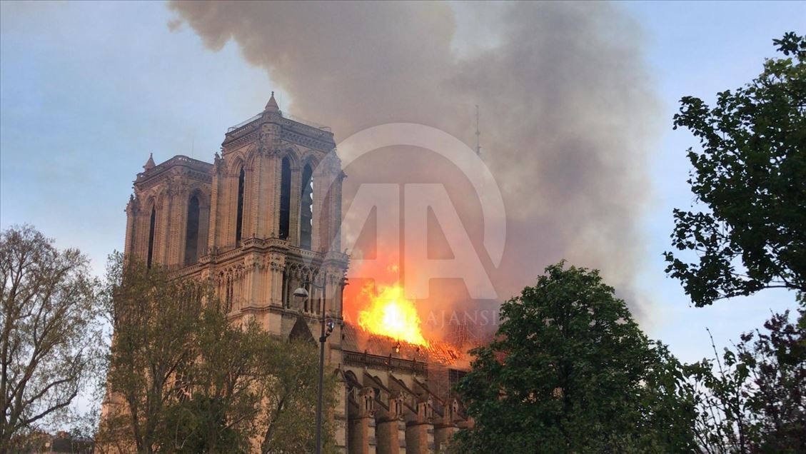 Fire at Notre-Dame Cathedral in Paris