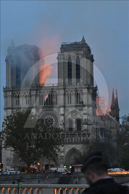 Fire at Notre-Dame Cathedral in Paris