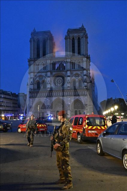 Fire at Notre-Dame Cathedral in Paris