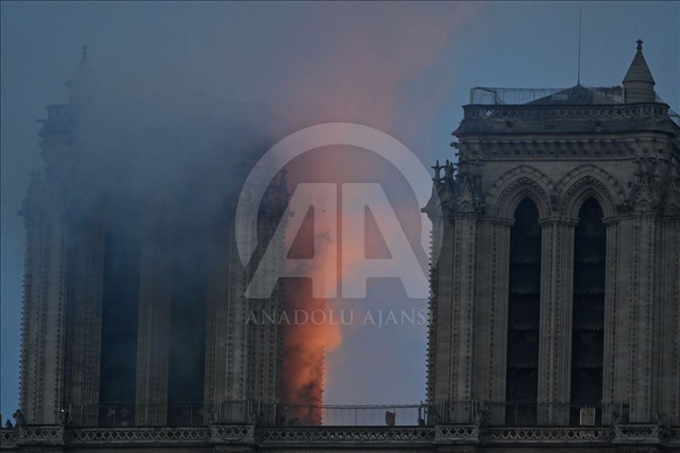 Fire at Notre-Dame Cathedral in Paris