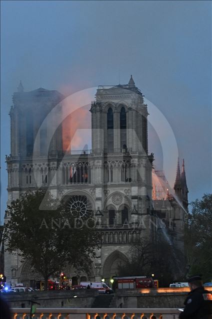 Fire at Notre-Dame Cathedral in Paris