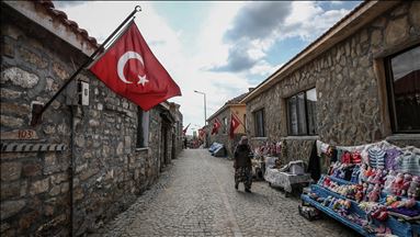 Şüheda toprağının ziyaretçilerini ay yıldızlı bayraklar karşılıyor