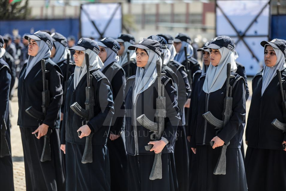 مراسم جشن پایان آموزش افسری در غزه