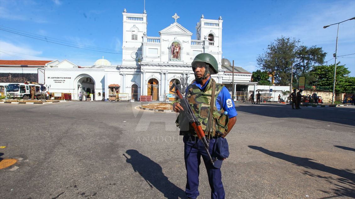 Sri Lanka’da meydana gelen patlama sonrası çevrede güvenlik önlemi alındı
