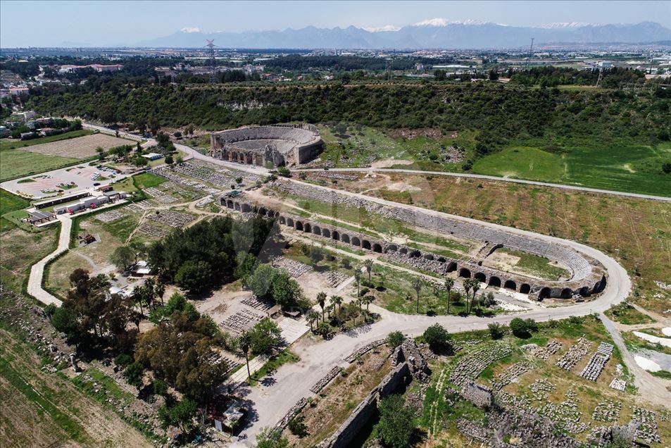 La antigua ciudad de Perge en Antalya