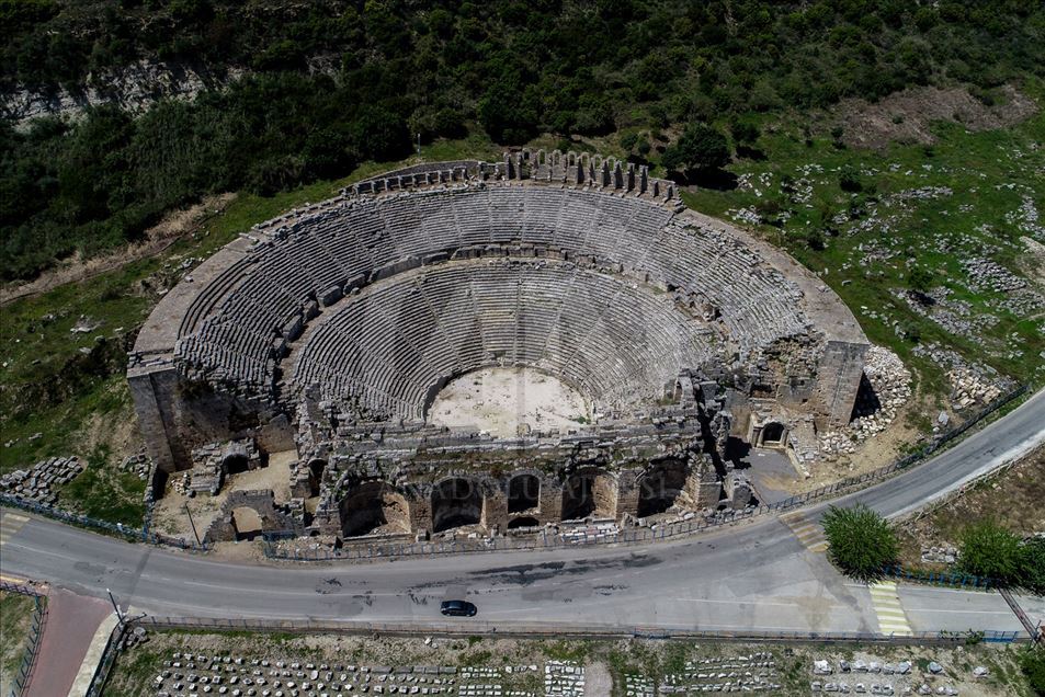 La antigua ciudad de Perge en Antalya