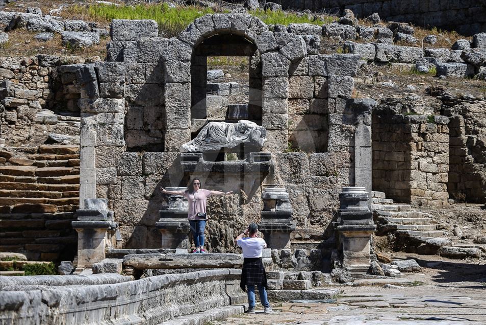 La antigua ciudad de Perge en Antalya