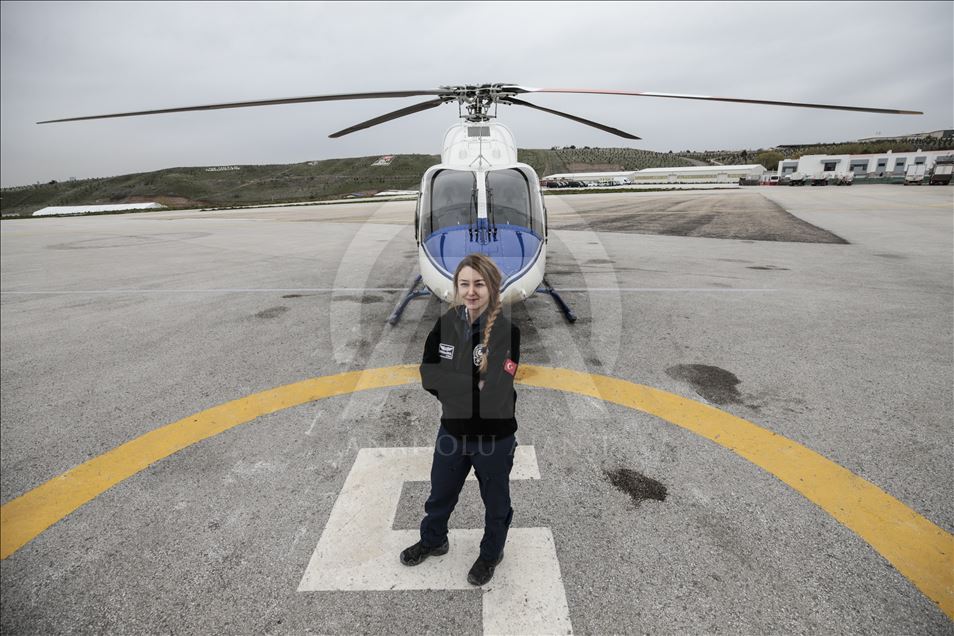 Turkish police's first female helicopter captain