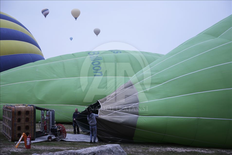 Balonlar, Kapadokya'ya masalsı bir güzellik katıyor