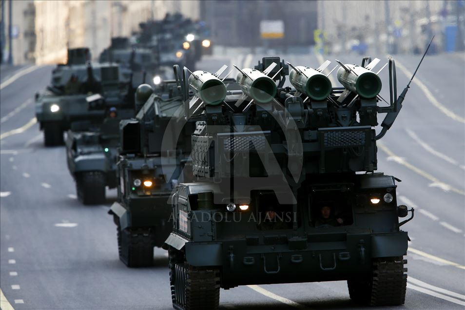 Persiapan parade militer Rusia jelang perayaan hari kemenangan