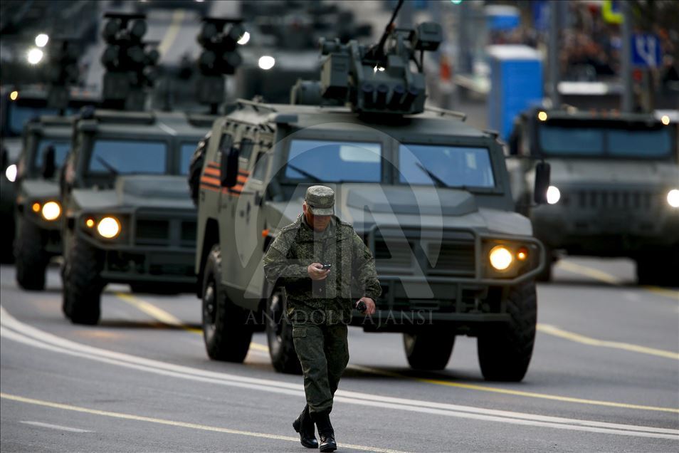 Persiapan parade militer Rusia jelang perayaan hari kemenangan