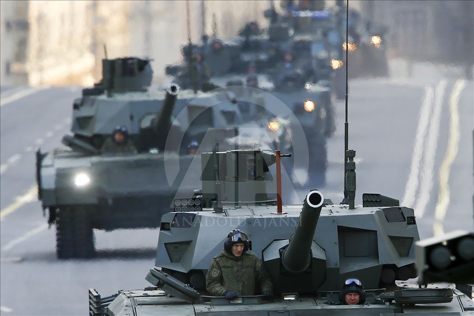 Persiapan parade militer Rusia jelang perayaan hari kemenangan