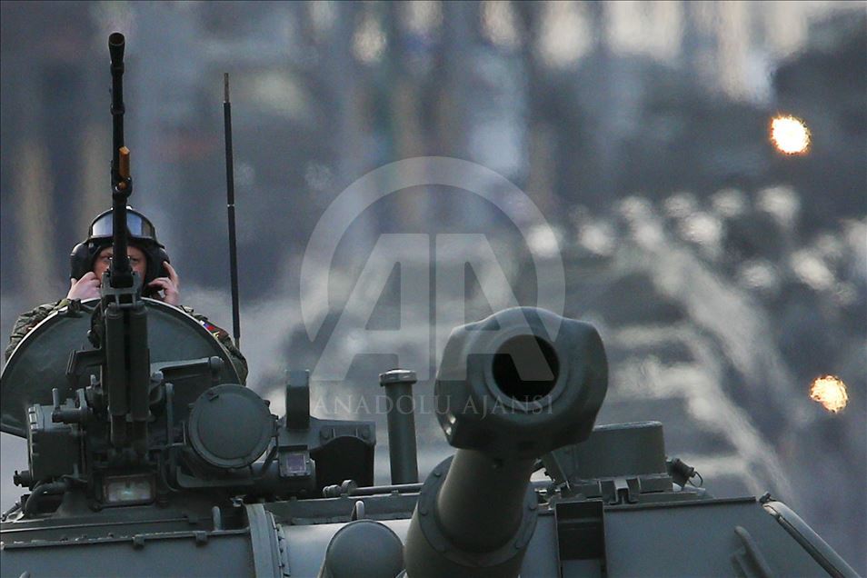 Persiapan parade militer Rusia jelang perayaan hari kemenangan