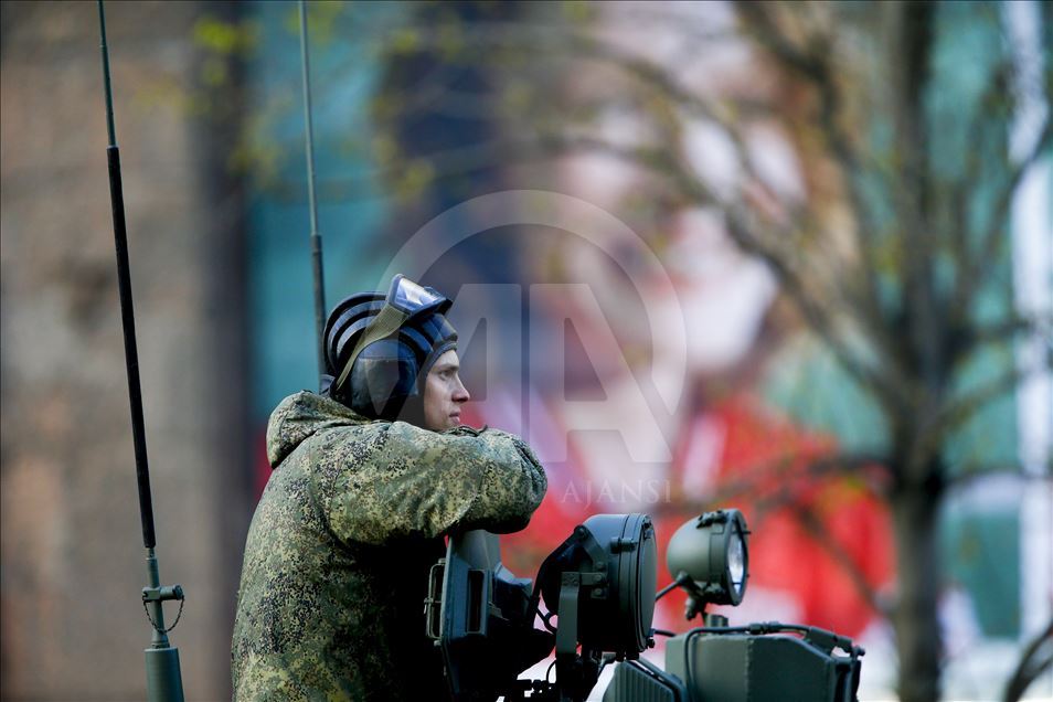 Persiapan parade militer Rusia jelang perayaan hari kemenangan