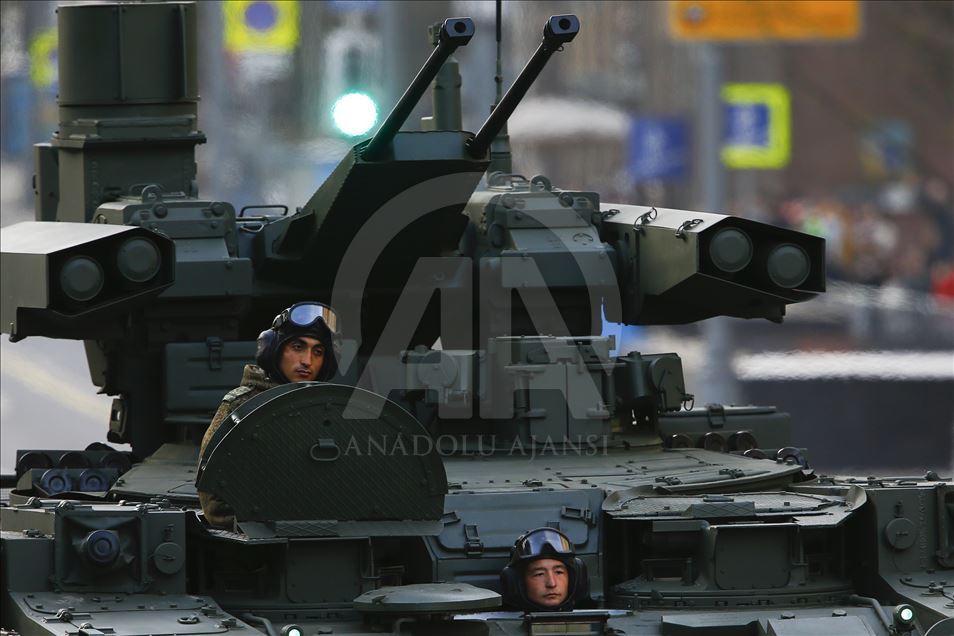 Persiapan parade militer Rusia jelang perayaan hari kemenangan